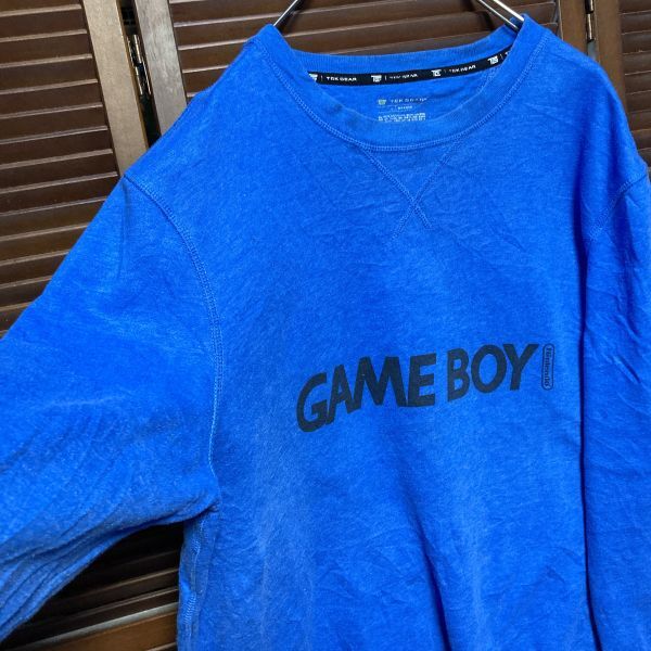 AFGG 1スタ 青 ロゴ スウェット ゲームボーイ GAMEBOY レトロ 90s 00s ビンテージ アメリカ 古着 ベール 卸 仕入れの画像3