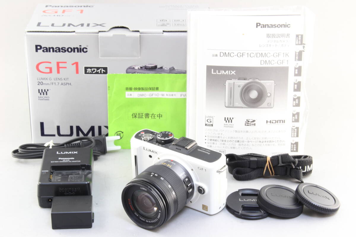 AB+ (良品) Panasonic パナソニック LUMIX DMC-GF1 ホワイト 14-45mm レンズ 初期不良返品無料 領収書発行可能の画像1