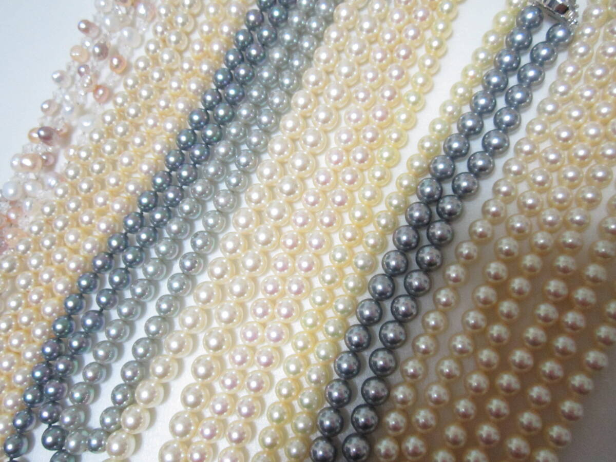 ゴールデンウイーク 遺品整理品 11点まとめて 真珠 淡水 バロック パール ネックレス ほぼSILVER刻印 アクセサリー 雑貨 の画像8