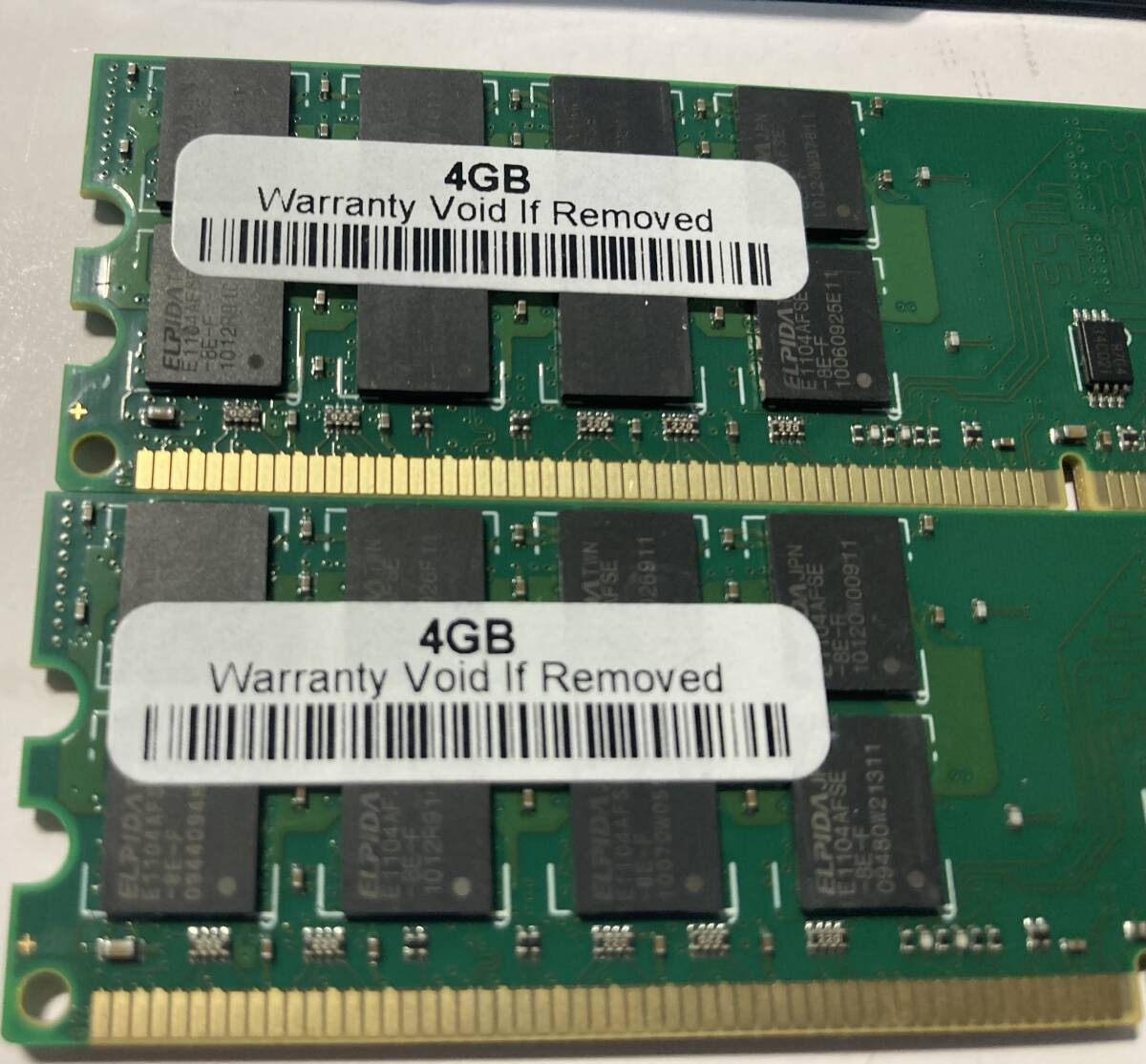【4GB 2枚組(計8GB) Memtest86+動作確認OK】DDR2 800 Kingston/ELPIDA AMD系専用 PC2-6400 合計8GB デスクトップ用 メモリの画像2