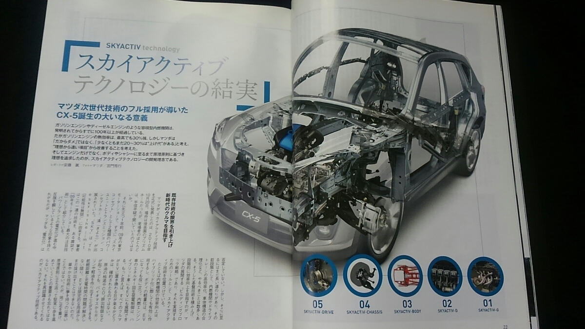 CX-5のすべて　開発ストーリー　メカニズム解説　ドレスアップパーツ　縮刷カタログ　即決　マツダ　SUV SKYACTIV ディーゼル車　MAZDA_画像5