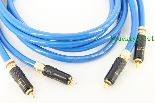 # most low none #SILTECH( sill Tec ) silver plating high purity copper single line material [ST-48B G3]+WBT company plug use RCA cable #1.5m# used beautiful goods #