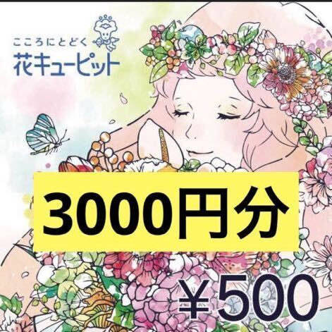 花キューピット 3000円分クーポン eギフト 500円×6枚の画像1