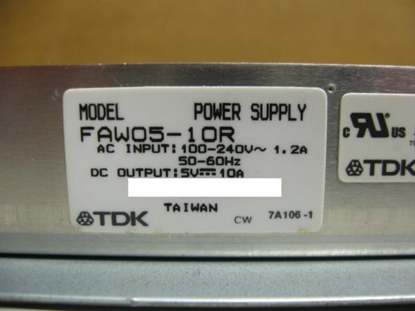 ▽TDKラムダ FAW05-10R スイッチング電源 5V 10A 50W 中古 3_画像4