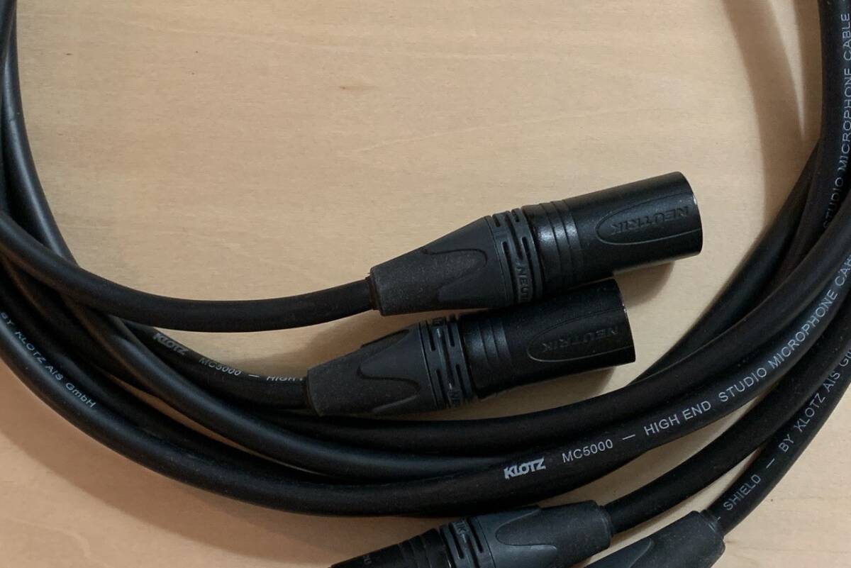 KLOTZ MC5000 XLR cable 2m pair NEUTRIK