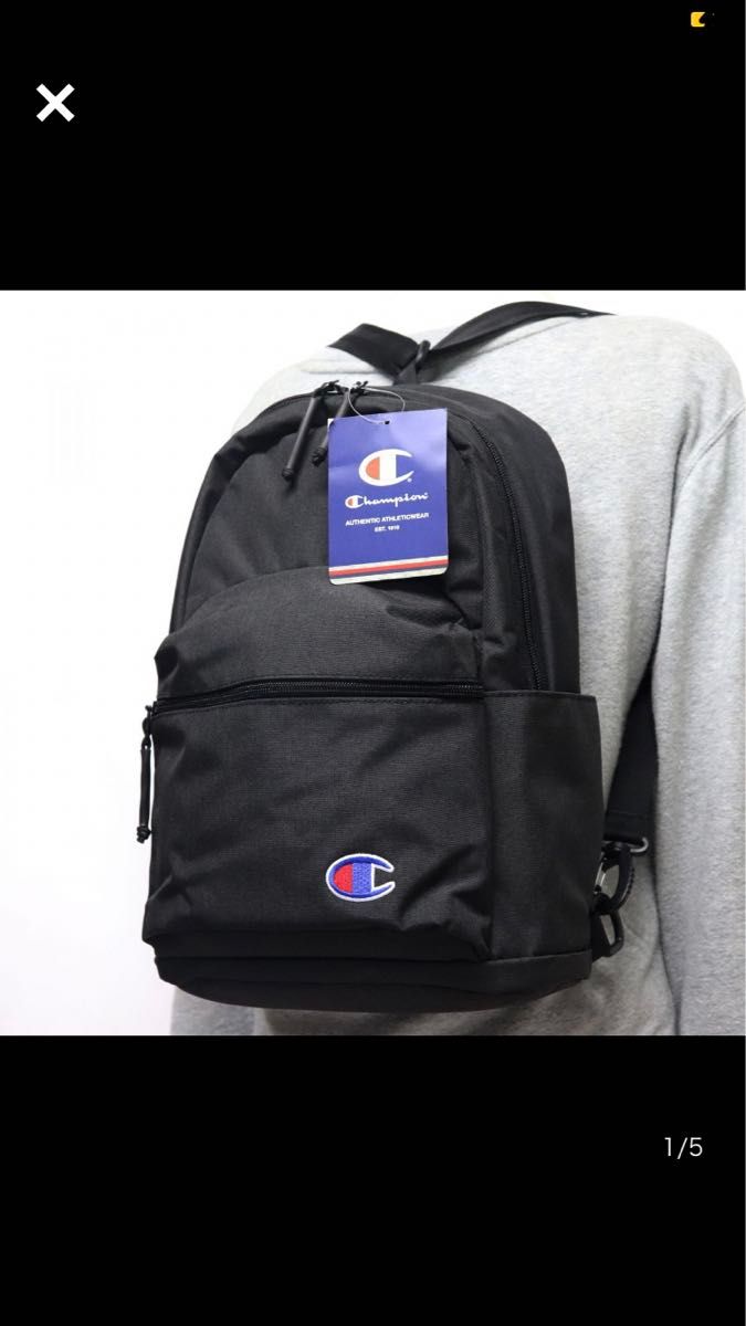 ★チャンピオン Champion 新品 クロスオーバ リュックサック バックパック デイバッグ  黒 [CH1038-0011N]