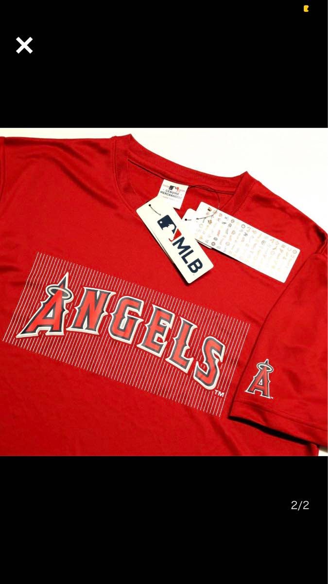 エンゼルス ANGELS MLB 新品 メンズ メジャーリーグ 野球 半袖Tシャツ 赤[C5330MR-05-4L]