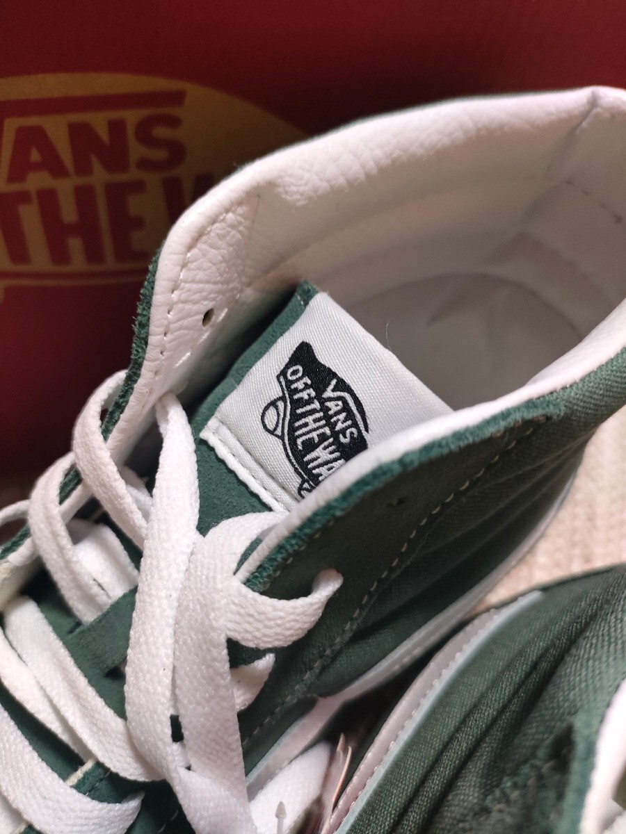 新品 未使用 VANS ヴァンズ SK8 HI 29cm US11 スケート ハイ グリーン メンズ 正規品 スニーカー_画像4