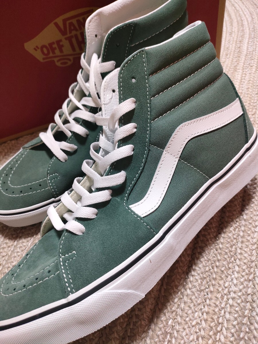 新品 未使用 VANS ヴァンズ SK8 HI 29cm US11 スケート ハイ グリーン メンズ 正規品 スニーカー_画像2