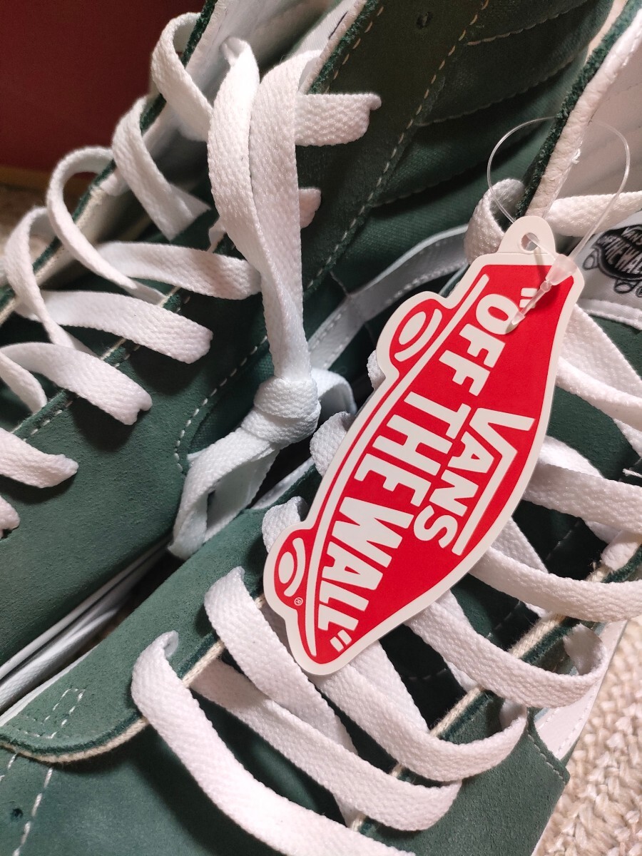 新品 未使用 VANS ヴァンズ SK8 HI 29cm US11 スケート ハイ グリーン メンズ 正規品 スニーカー_画像7