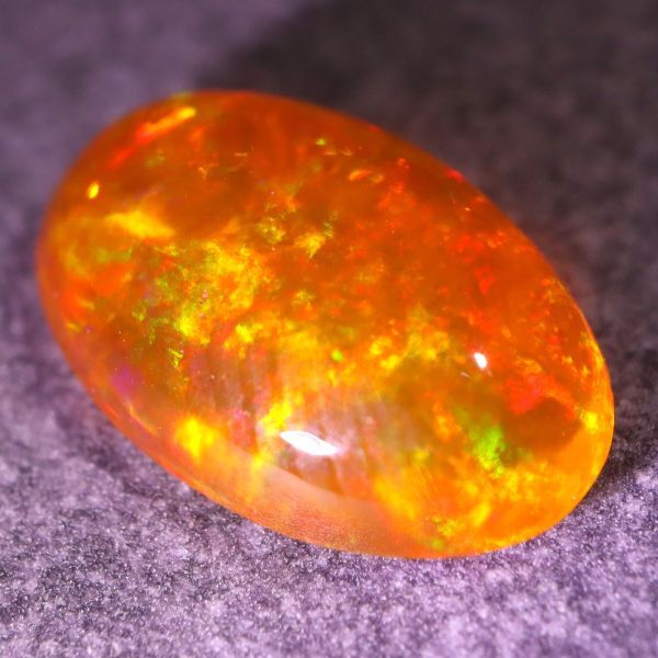 天然ファイアオパール メキシコ産 1.470ct 欧泊 裸石 宝石 ジュエリー 遊色 ファイヤーオパール 天然 墨西哥 loose jewelry fire opal_画像1