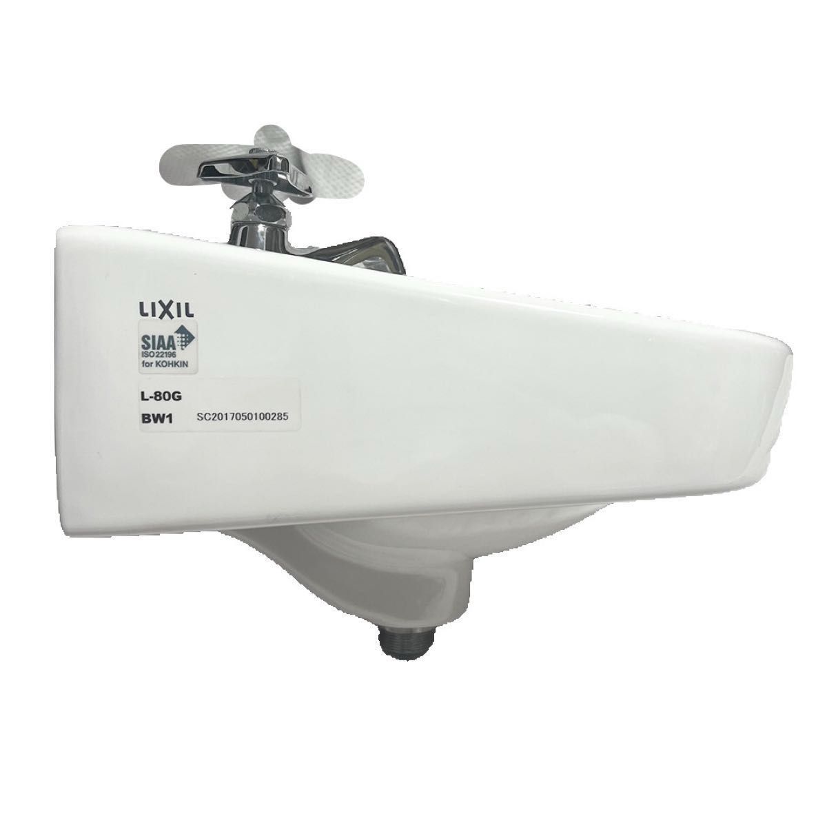 未使用】LIXIL リクシル 平付手洗器 L-80G ・蛇口・部品セット 未使用】LIXIL リクシル 平付手洗器 L-80G ・蛇口・部品セット