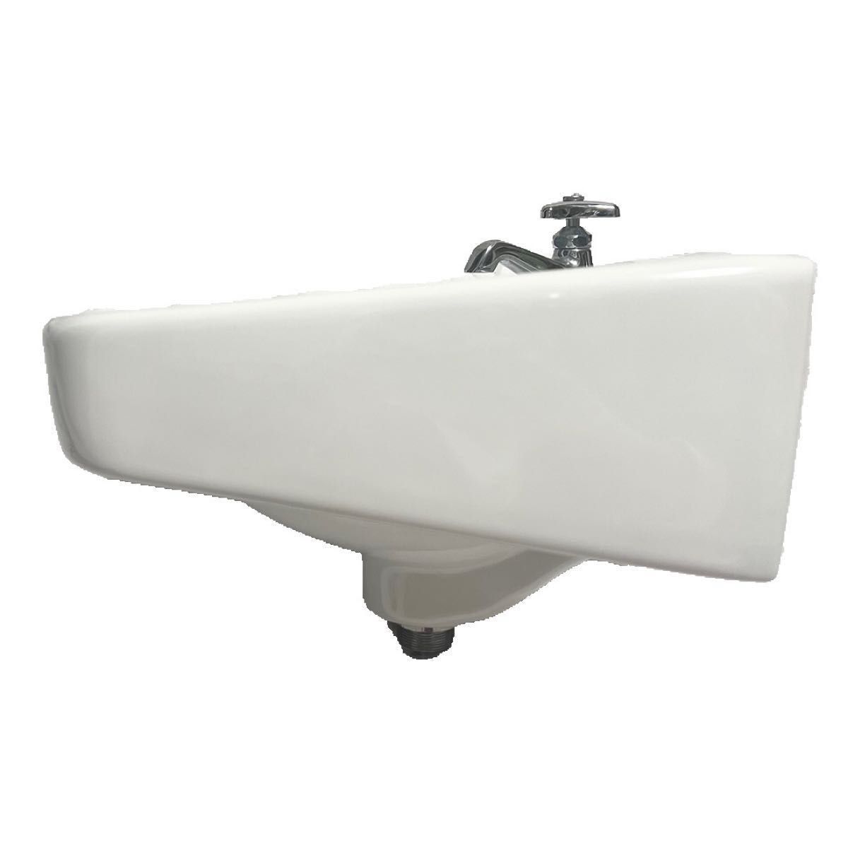 【未使用】LIXIL リクシル 平付手洗器 L-80G ・蛇口・部品セット 保健所対応 ホワイト 白 洗面器