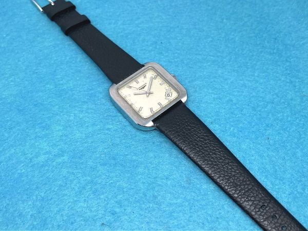 ☆ビンテージ ロンジン 手巻き cal.285/Longines/メンズ 横長ステンレス 注油整備 稼動品