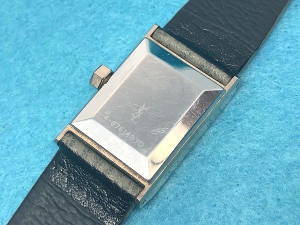 ☆ビンテージ Yves Saint Laurent イブ サンローラン YSL 手巻き 腕時計/角型/稼動品の画像3