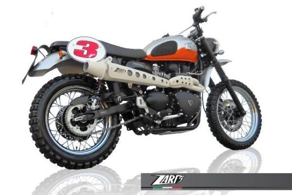 ZARD 公道仕様 ハイマウント フルエキマフラー TRIUMPH SCRAMBLER キャブ車_画像6