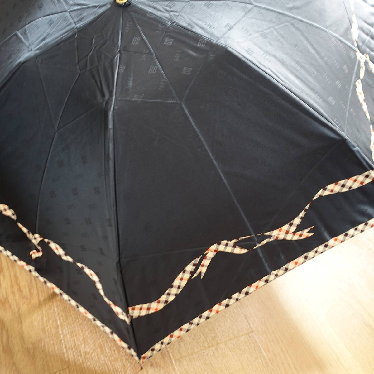 ダックス DAKS リボン柄 雨傘 折りたたみ傘 55ｃｍの画像1