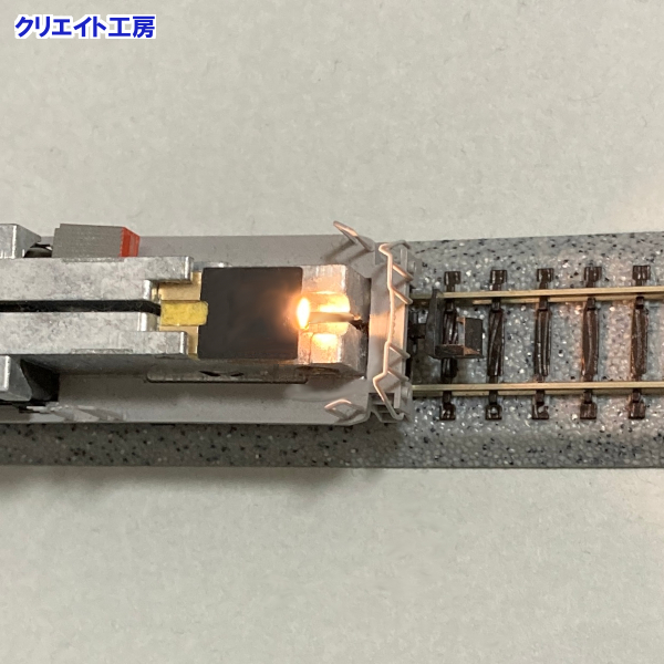 NK13-F 常点灯 フィルタ回路付き 電球色LEDヘッドライト基板１個 KATO 旧製品機関車用 77A 11-203 基板対応 EF15 EF57など クリエイト工房の画像2