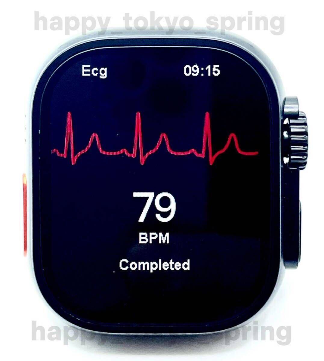 新品 HK9 Ultra Black Edition 2.19インチ 大画面 S9 スマートウォッチ 通話 音楽 多機能 健康 血中酸素 血圧 Apple Watch9 代替品の画像6