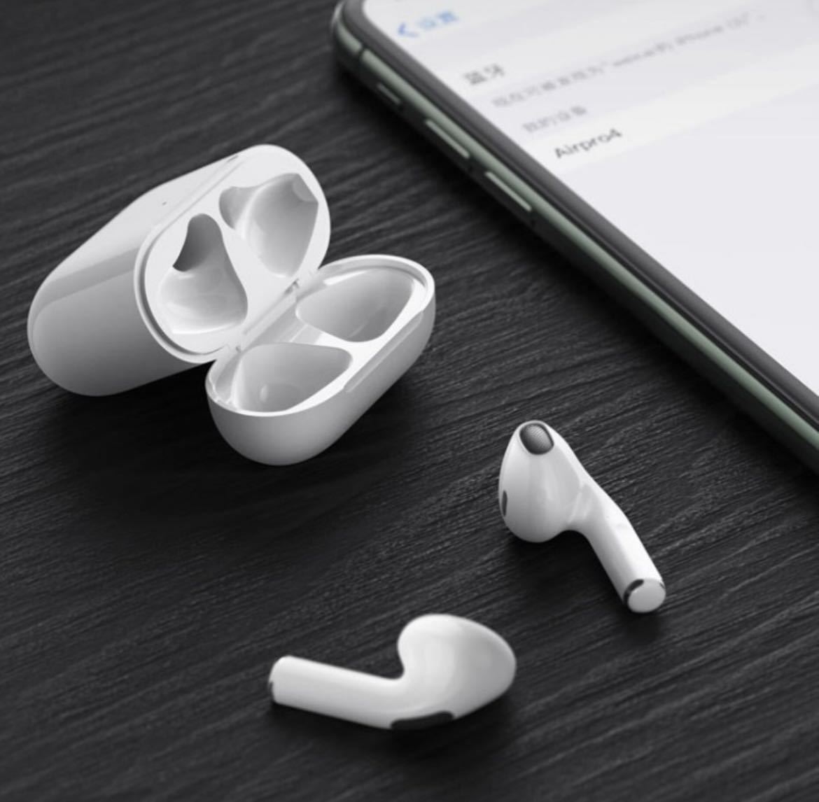 ★送料無料★Apple AirPods Pro型【オマケ付き】高性能EDR ワイヤレスイヤホン Bluetooth イヤホン iPhone X 8 iPhone11 12 13 Android対応_画像2