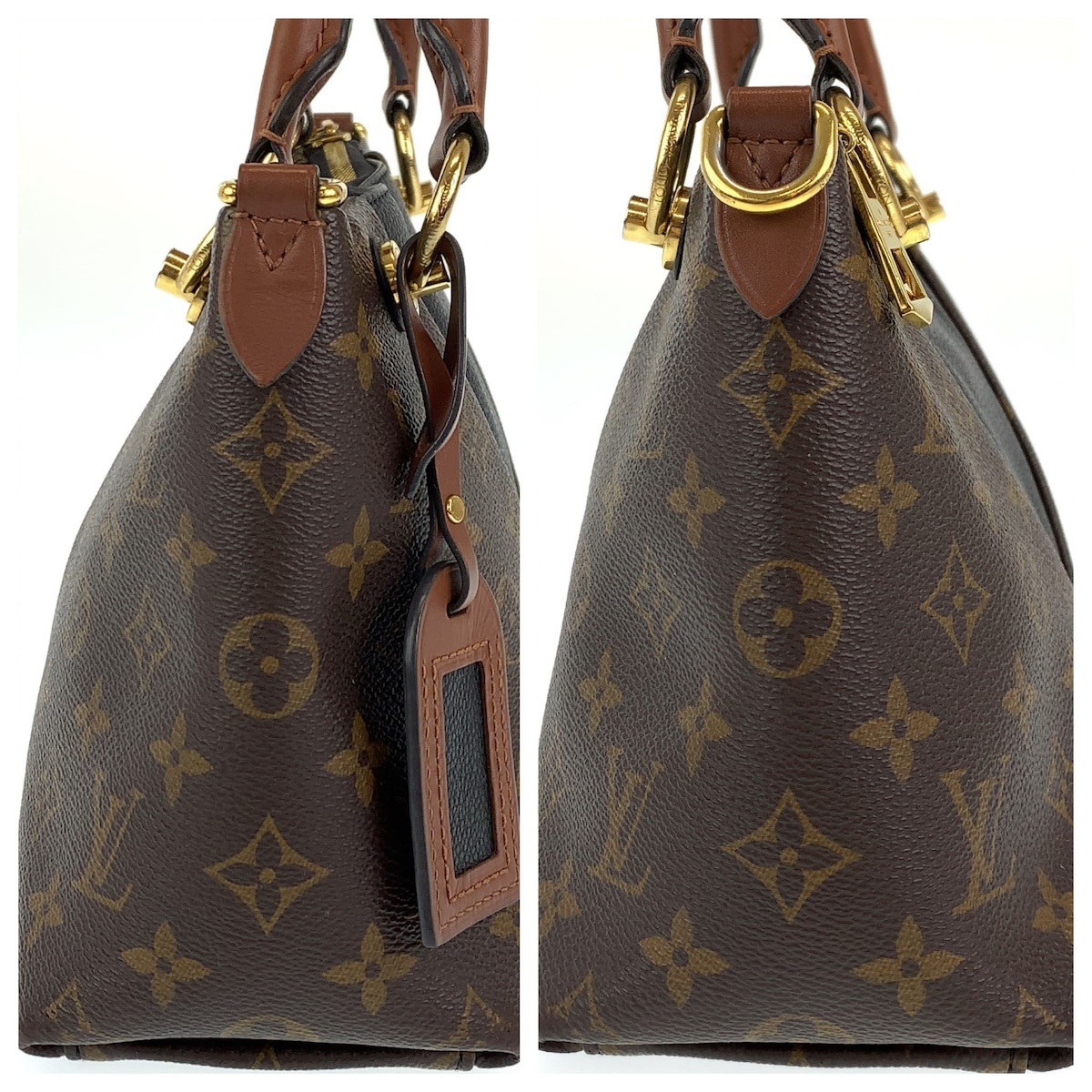 美品 LOUIS VUITTON ルイヴィトン モノグラム VトートBB ブラウン ノワール PVC M43976 ハンドバッグ ショルダーバッグ 2way 405328_画像5