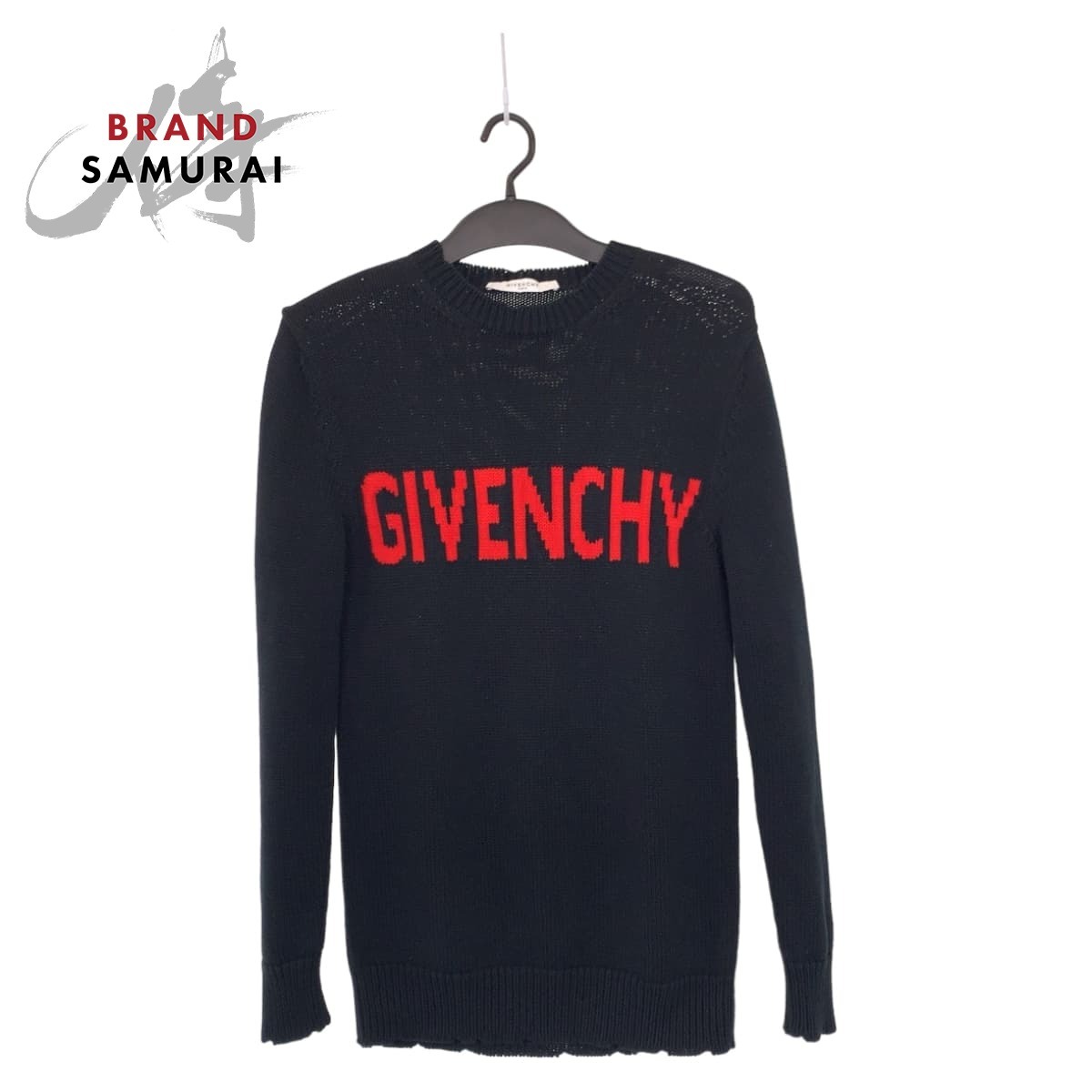 美品 Givenchy ジバンシー ロゴ ブラック 黒 ニット ニット セーター レディース 405405_画像1