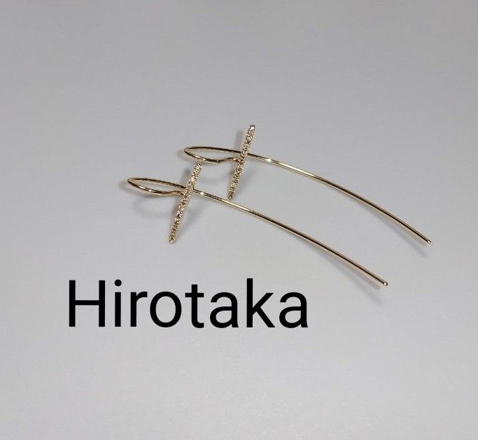 Hirotaka ヒロタカ K10 ダイヤモンド ピアス 両耳