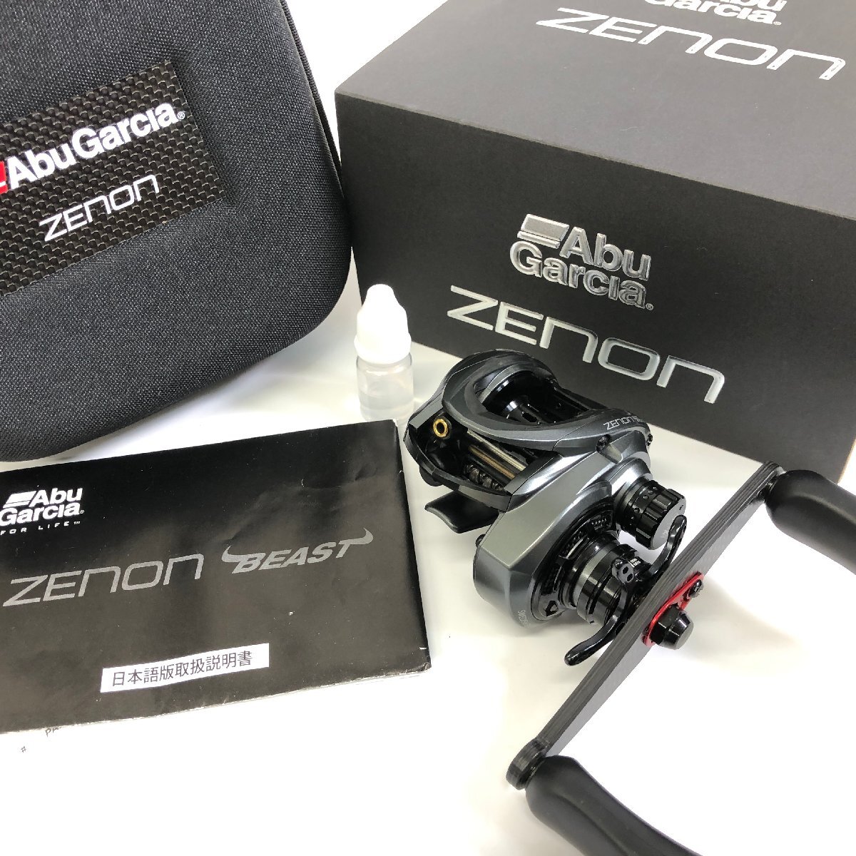 K アブガルシア ゼノン ビースト 9-L ベイトリール 左 箱 説明書 ABU GARCIA ZENON BEAST 9.5:1 釣具 リール_画像1