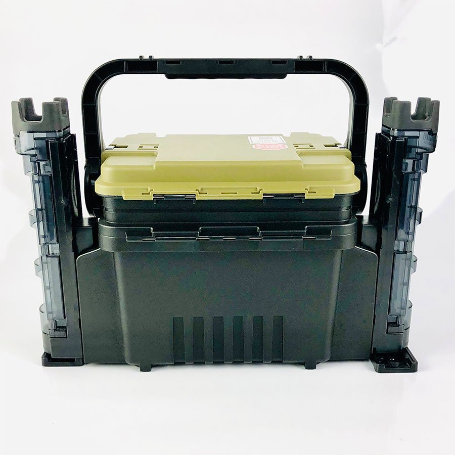 【メイホウセット/VS-7055/OLIVE】メイホウ グリーンツートン VS-7055N ＆ ロッドスタンド BM-250 ×2 タックルボックスセット 竿立て 竿置_画像4