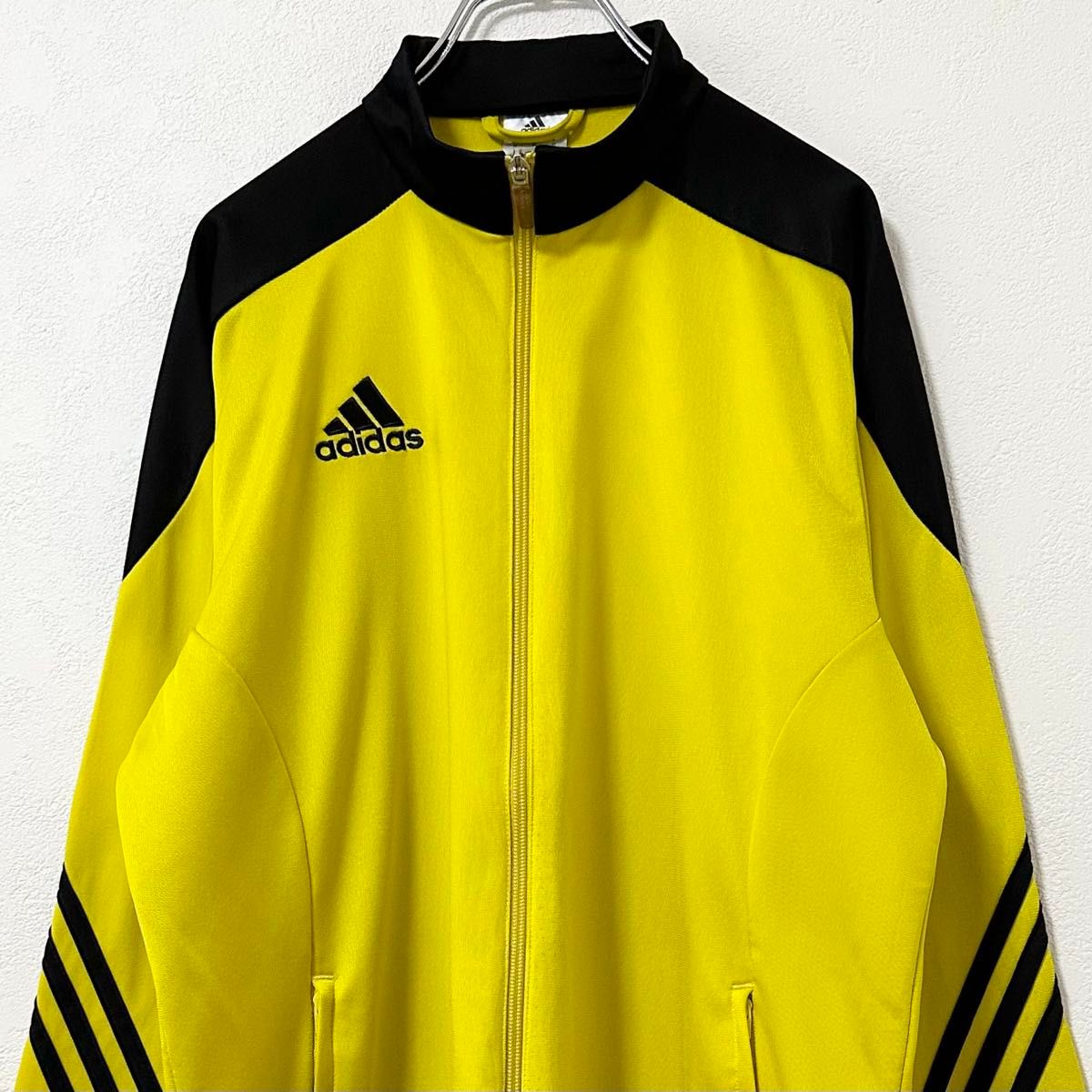 美品★adidasアディダス★ジャージ★トラックジャケット★イエロー/黄黒★XL