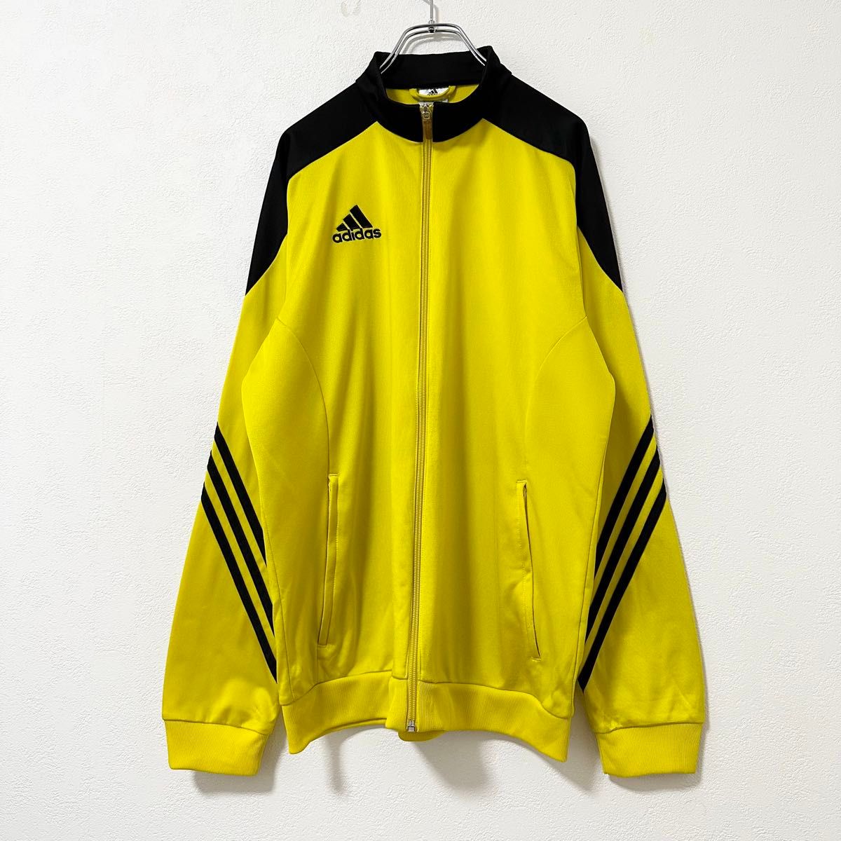 美品★adidasアディダス★ジャージ★トラックジャケット★イエロー/黄黒★XL