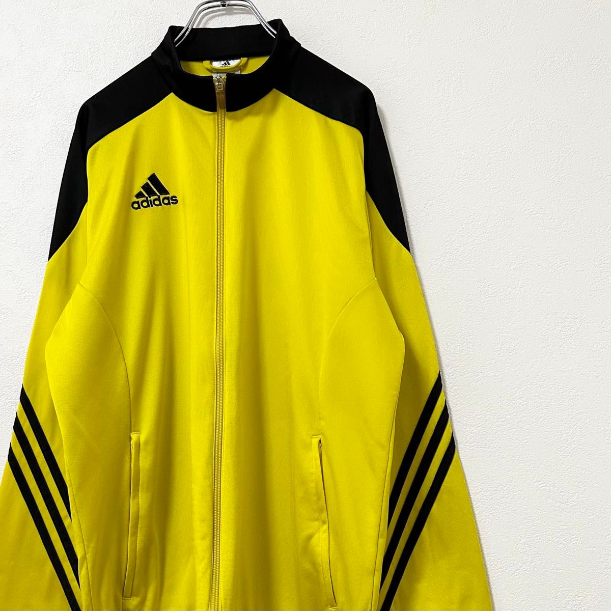 美品★adidasアディダス★ジャージ★トラックジャケット★イエロー/黄黒★XL