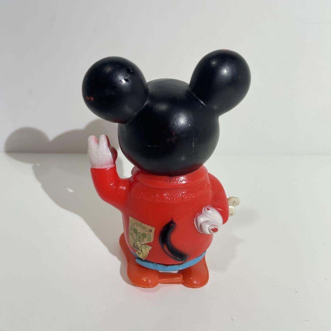 ミッキーマウス ゼンマイ ねじまき ソフビ レトロ玩具