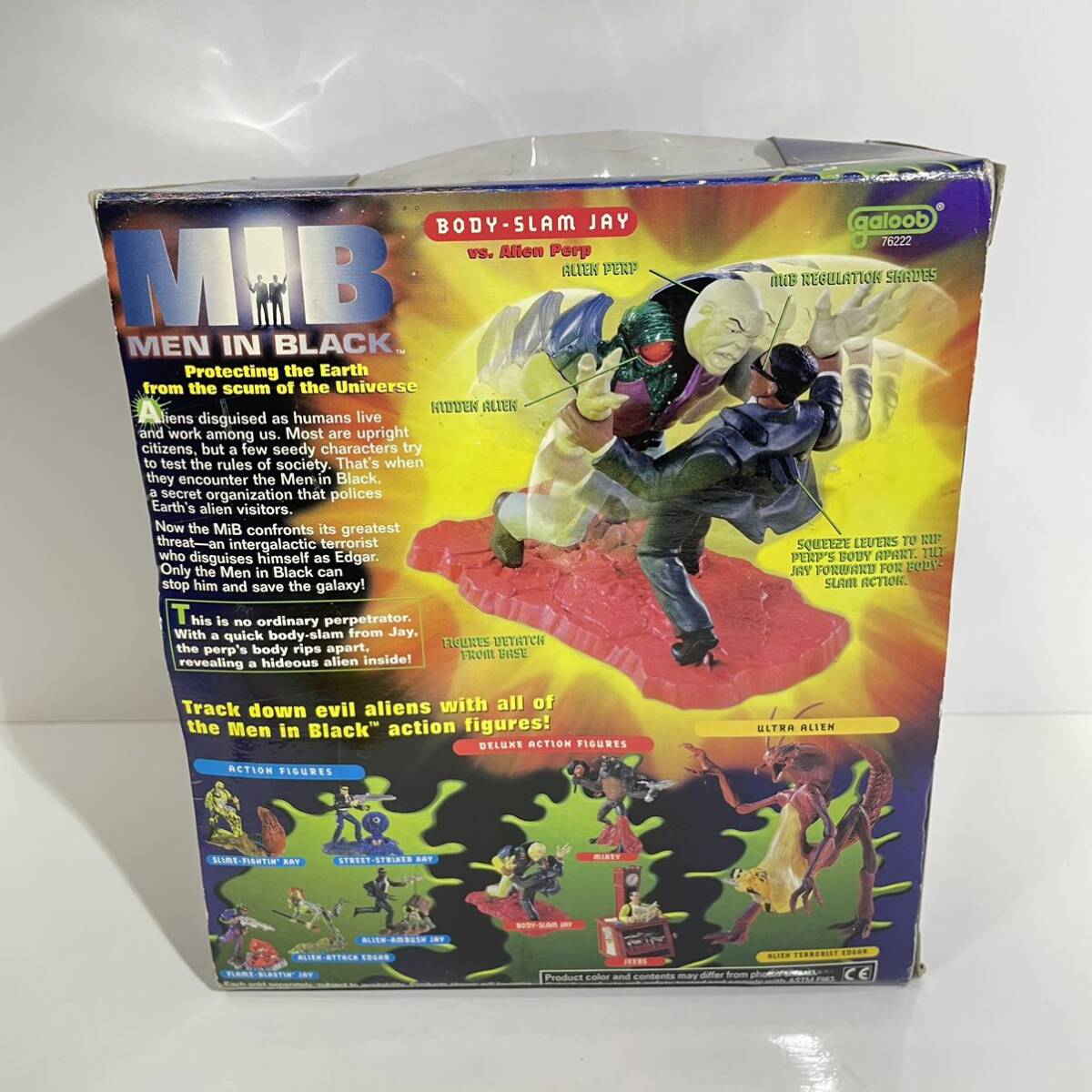 当時物 galoob MIB メン・イン・ブラック 1997 ボックス入り アクションフィギュア ウィル・スミス Body-Slam JAY vs. Alien Perp_画像3