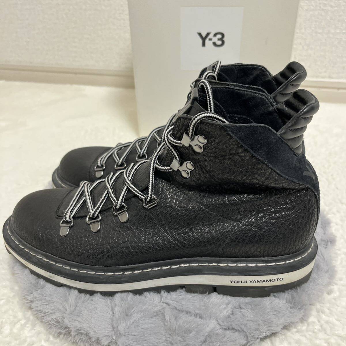 Y-3 SHIKU RUN8.5YOHJI YAMAMOTOトレッキングブーツ マウンテンブーツ　ワークブーツブラック _画像7