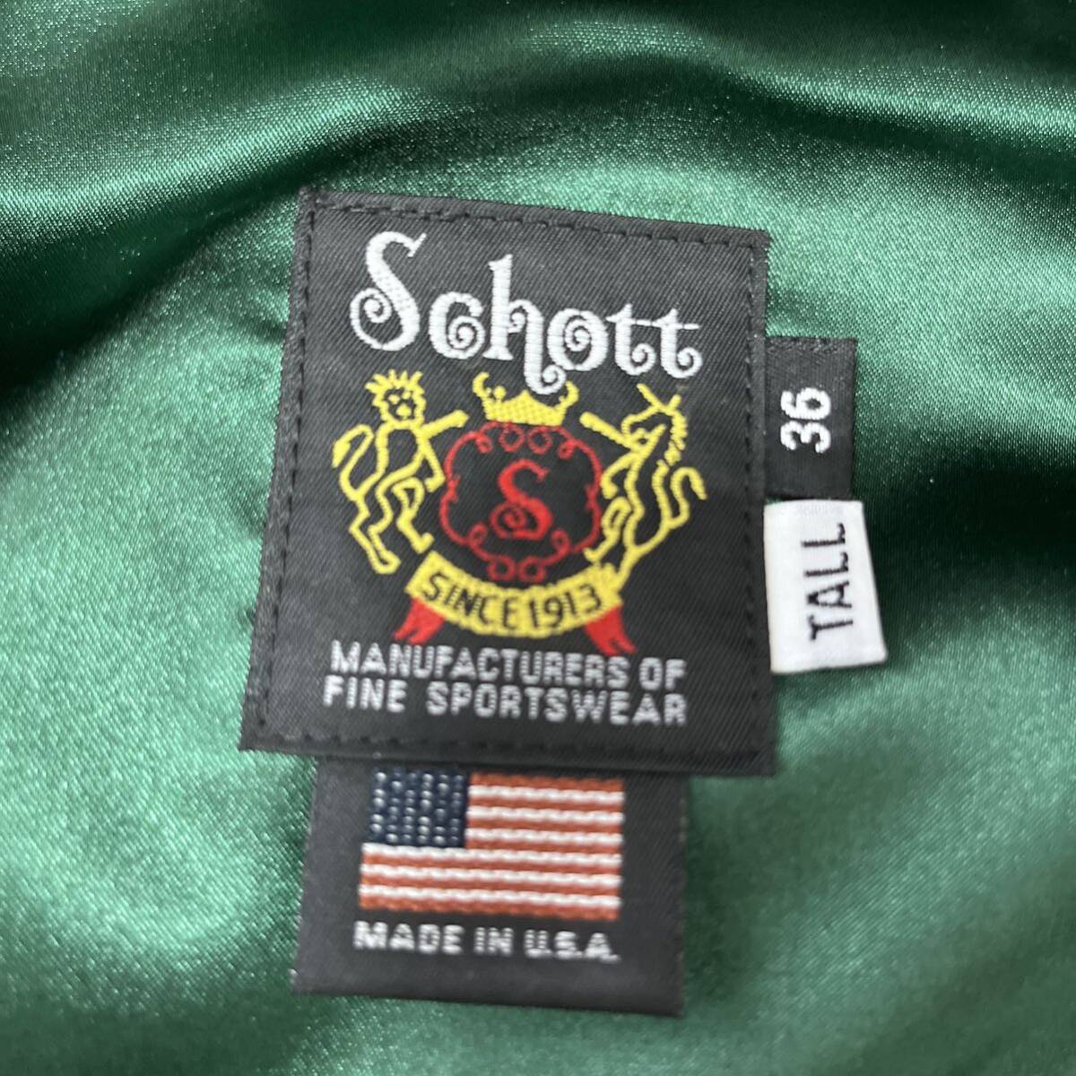 USA製Schott36ショット レザーライダースジャケット 244US 羊革　ブラック シングル_画像5