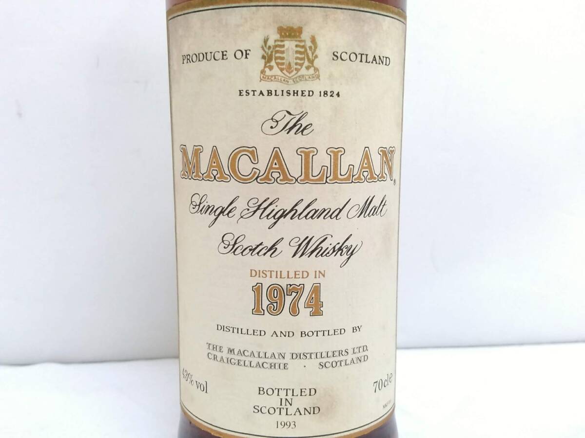 【コレクション放出品】The Macallan ザ マッカラン 18年 1974 スコッチウイスキー/43度/700ml/旧ボトル/ヴィンテージ/6-01YZ040601の画像5