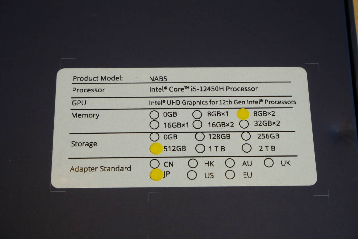 MINISFORUM Venus Series NAB5 第12世代 Core i5-12450H 16GB 512GB SSD Windows11 Pro ミニPCの画像10