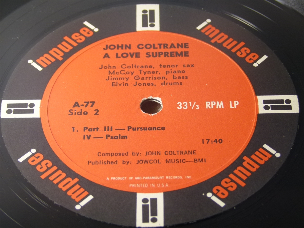 【オリジナル】A LOVE SUPREME / John Coltrane★RVG★_画像3