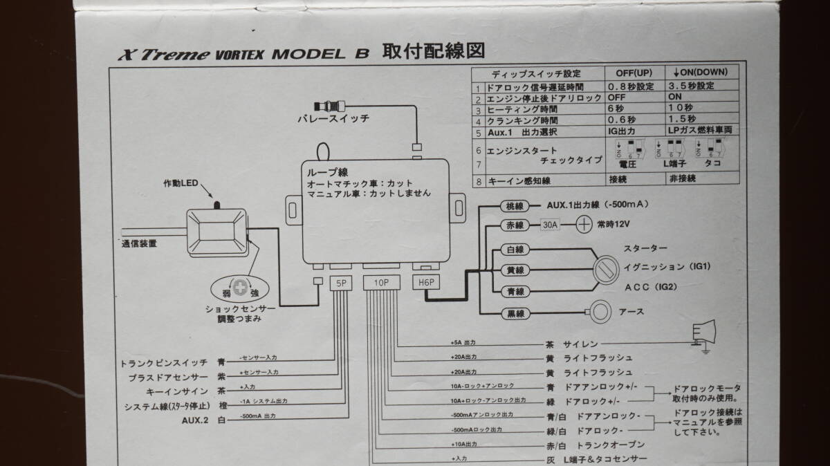 エンジンスターター付き腕時計タイプセキュリティ 日本電機サービス JES(開封済未使用品) X Treme VORTEX MODEL Bの画像9