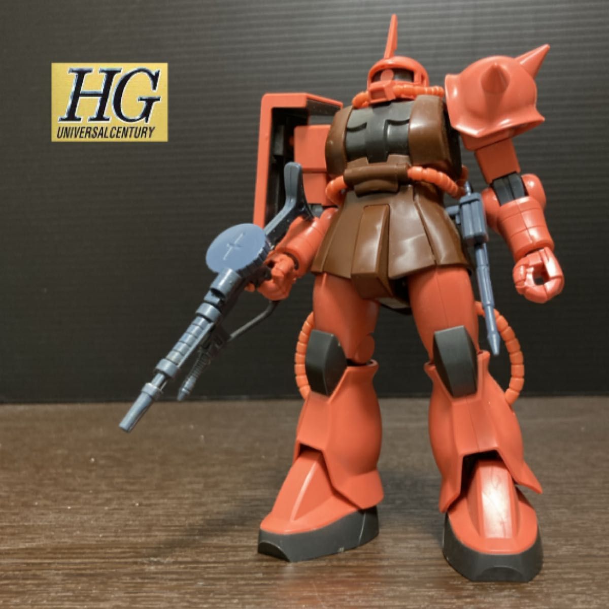 lzガンプラ完成品ジャンク 機動戦士ガンダム HG 1/144 シャア専用ザク バンダイ プラモデル