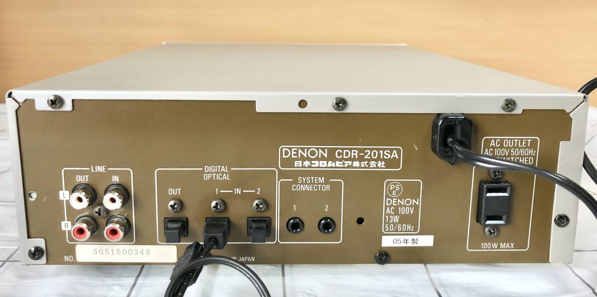 4-31【現状品】通電のみ DENON/デノン CDR-201SA CDレコーダー の画像4