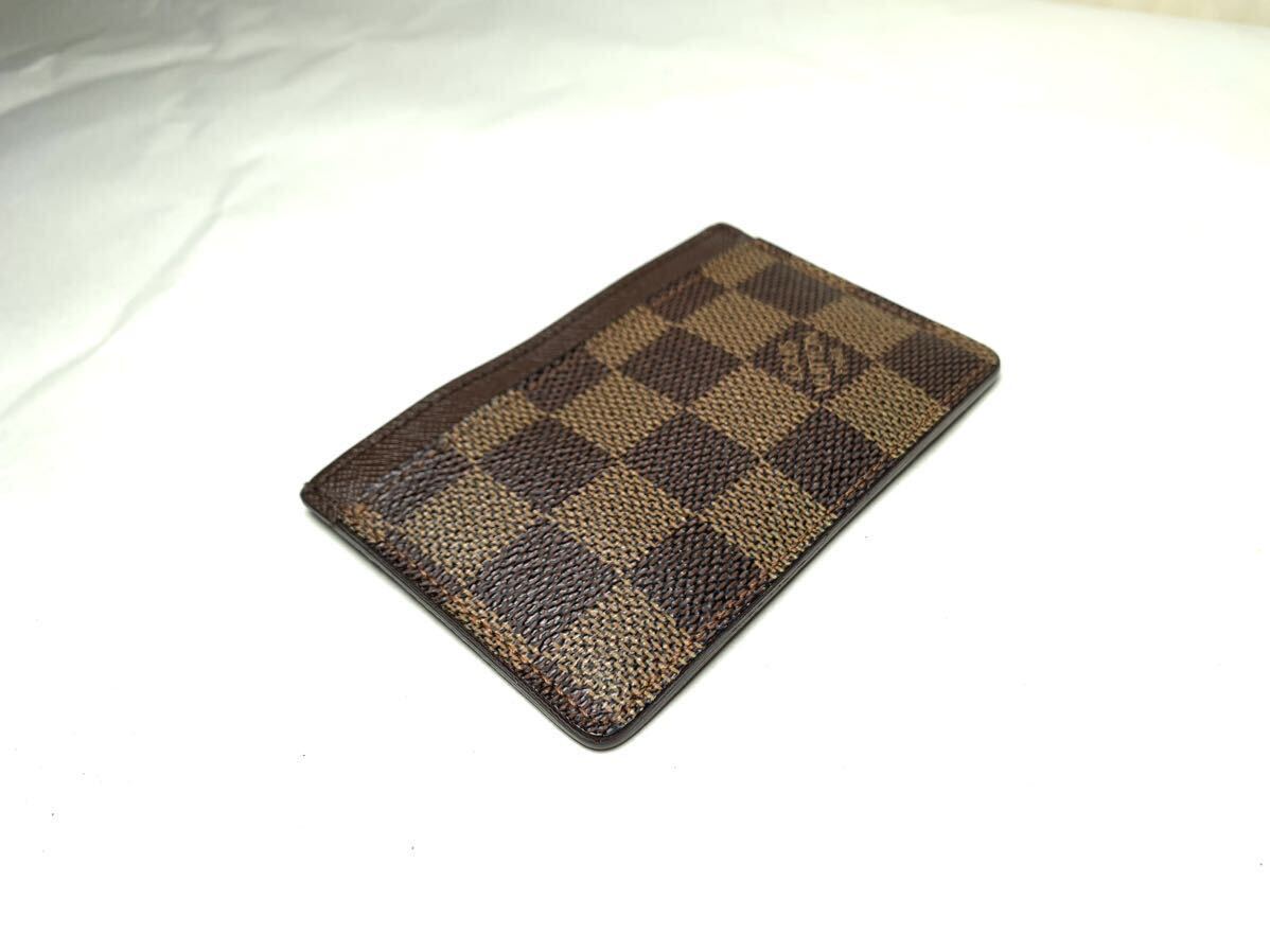 1円 ■使用僅か極美品■ LOUIS VUITTON ルイヴィトン N61722 ダミエ ポルト カルト サーンプル カードケース パスケース ブラウン系の画像4