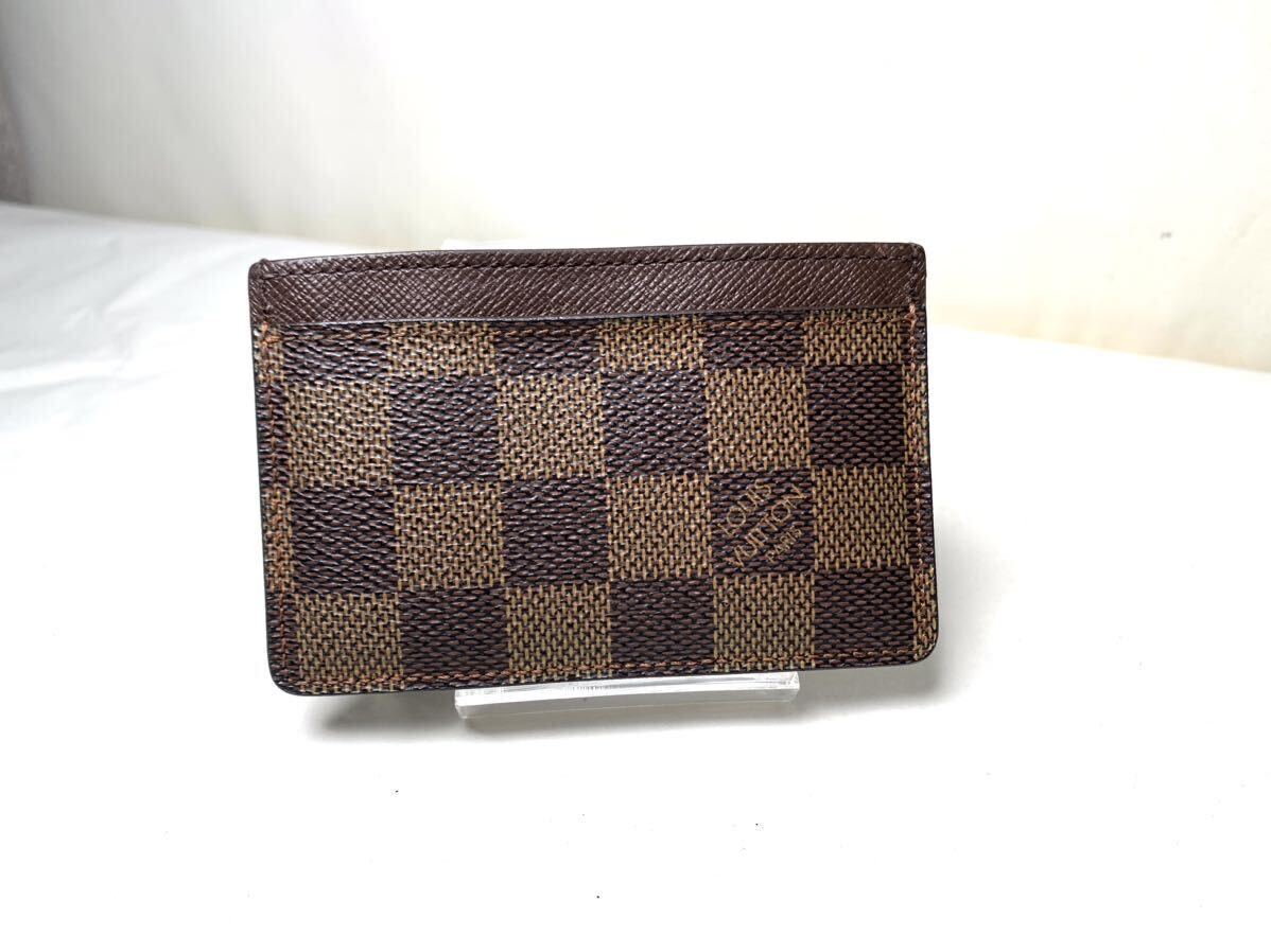 1円 ■使用僅か極美品■ LOUIS VUITTON ルイヴィトン N61722 ダミエ ポルト カルト サーンプル カードケース パスケース ブラウン系の画像1