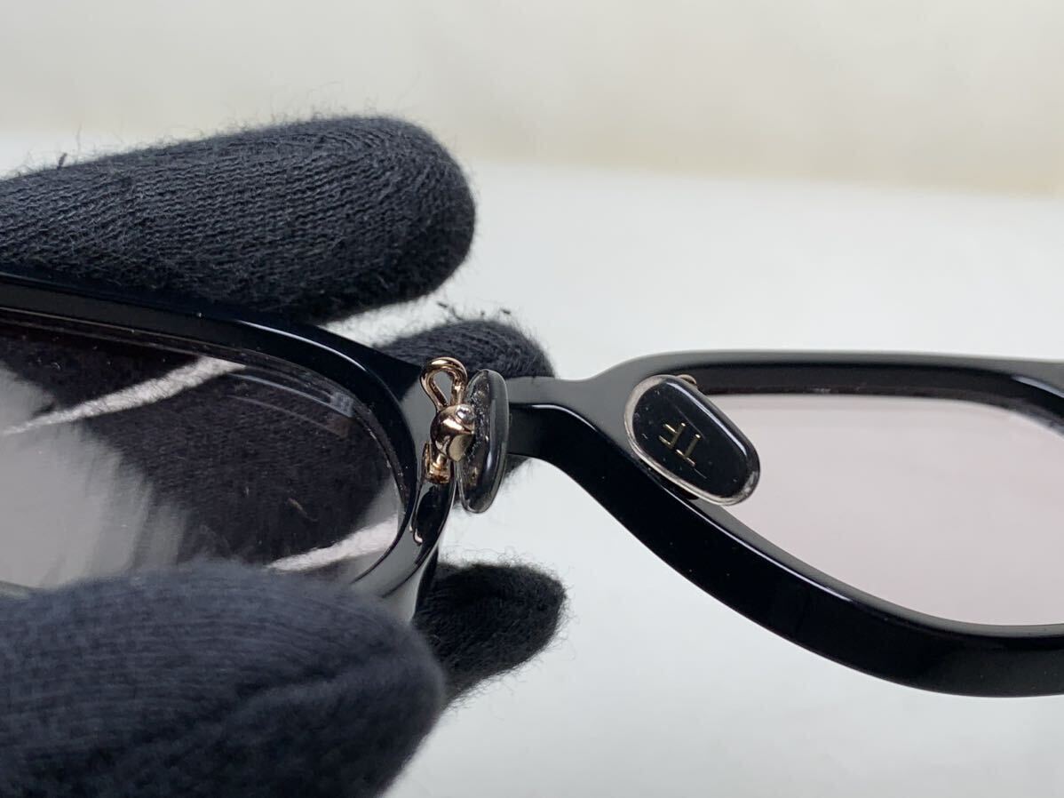  使用僅か 極美品 トムフォード 眼鏡 ブルーカットレンズ アジアンモデル TF5858-D-B 001 ブラックカラー カラーレンズ サングラスの画像9