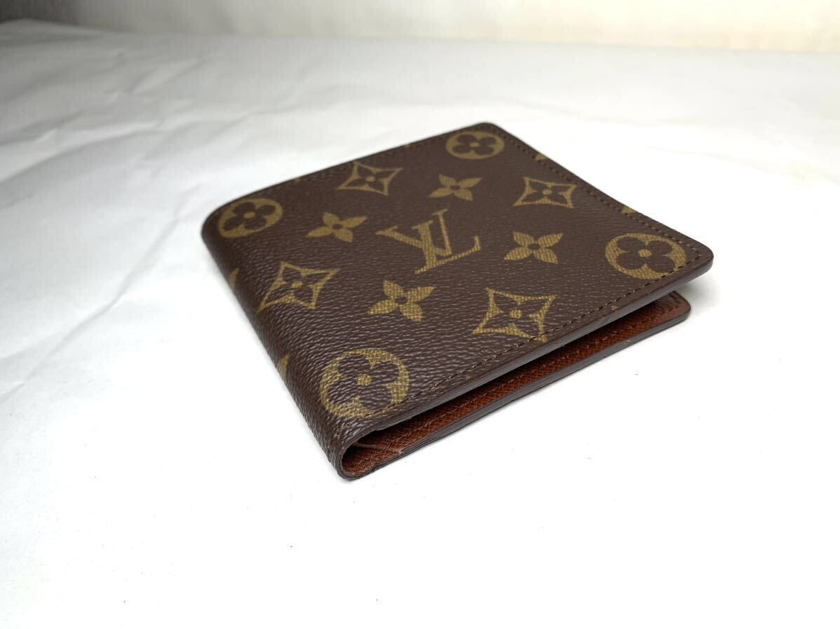 2 使用僅か極美品 1円 LOUIS VUITTON ルイヴィトン M61675 モノグラム ポルトフォイユマルコ 二つ折り 財布 ウォレット ミュルティブルの画像3