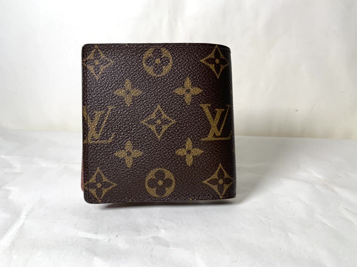 3 使用僅か極美品 1円 LOUIS VUITTON ルイヴィトン M61675 モノグラム ポルトフォイユマルコ 二つ折り 財布 ウォレット ミュルティブルの画像2