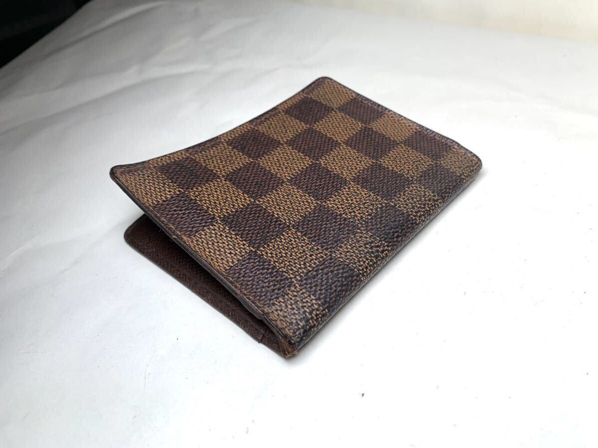 615 1円 LOUIS VUITTON ルイヴィトン N60533 ダミエ ポルト2 カルト ヴェルティカル カードケース パスケース カード入れ ブラウン系の画像5