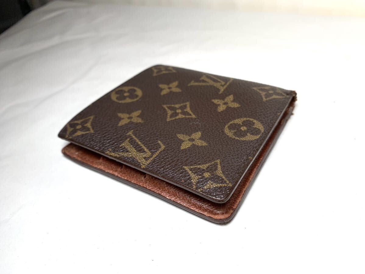 619 美品　1円 LOUIS VUITTON ルイヴィトン M61675 モノグラム ポルトフォイユマルコ 二つ折り 財布 ウォレット ミュルティブル_画像6