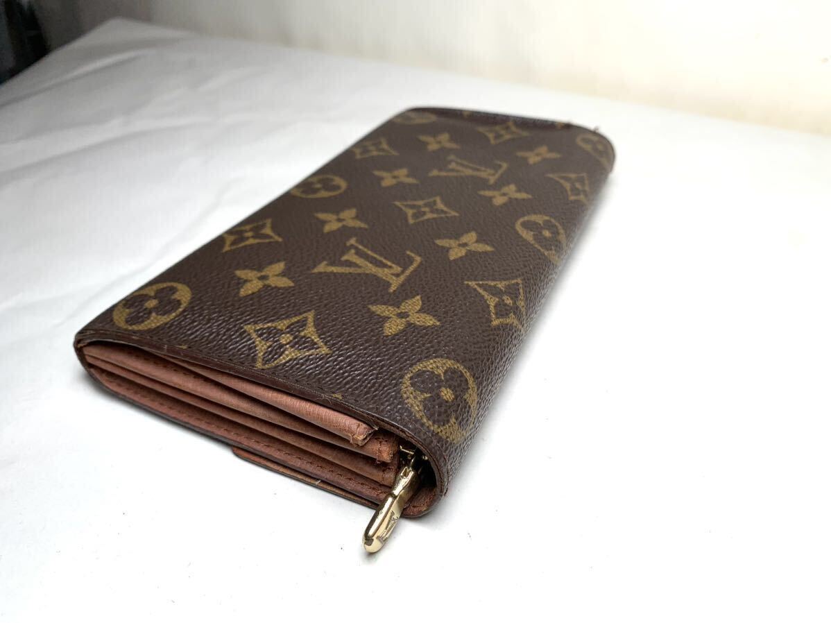 624 1 円 LOUIS VUITTON ルイヴィトン モノグラム 長財布 二つ折り 小銭 札入れ ポルトフォイユ サラ 財布 メンズ レディの画像5